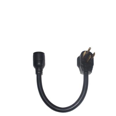 China Home Appliance 50A to 30A Adapter NEMA 14-50P to L14-30R Generator Power Cord Braid Adapter for sale