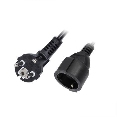 China Industrial standard core 0.75mm | 2.5mm SCHUKO Plug Mains Europe Germany 3 Extension Cord for sale