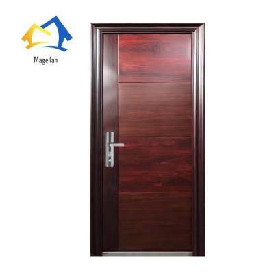 China Swing Design Burglar Proof Entry Iron Steel Doors for sale