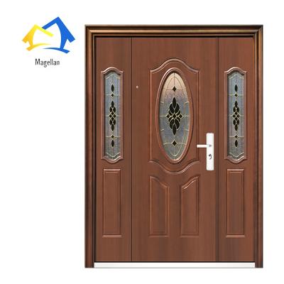 China Steel Swing Apartment Door Window Insert Small Classic Oval Glass Door Inserts for sale