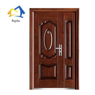 China Designs Master Apartment Door Swing Security Door Exterior Steel Double Door for sale