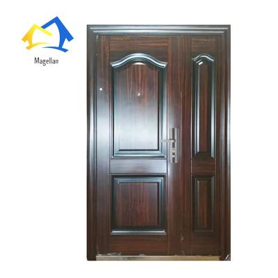 China Magellan Traditional Door Metal Security Double Swing Interior Doors Cold Rolled Color Steel Customized Side Opening Customized Size MGL-D15 for sale