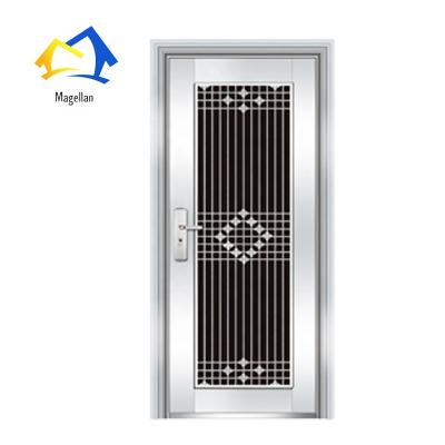 China Swing Apartment Base Track Design Entrance Stainless Steel Grill Door for sale