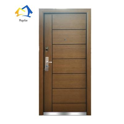 China Design anti-theft wooden front door teak security door armored puerta blindada de puerta for sale