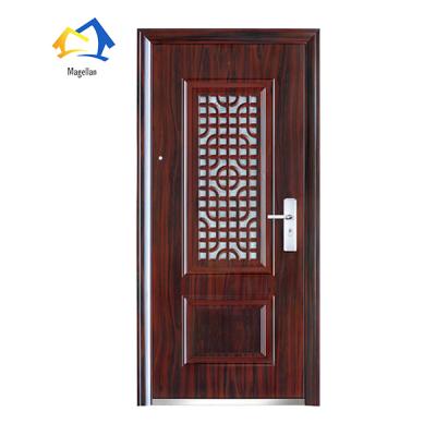 China French Anti Theft Laser Cut Steel Wrought Iron Door Design for sale