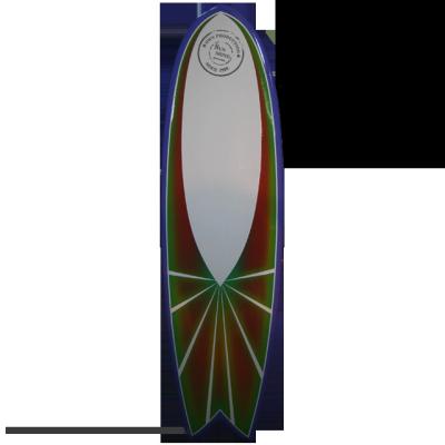 China Color Painting PU Unisex Surf Board In Fish Tail for sale