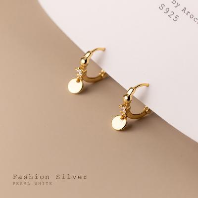 China High Quality Simple Zircon Stars Fashionable Stamp S925 New Retro Seven Silver Stud Earrings Pop Earring Jewelry for sale