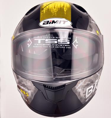 China Full Face Motorcycle Helmet DOT Certified Dual Visor Full Face Helmet Motorcycle for sale