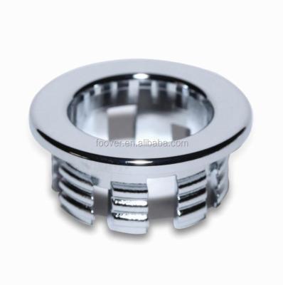 China Traditional Sanitary Ceramic Overflow Ring Hole Ring Overflow Basin Ring Cover Decorative Chrome Plating for sale