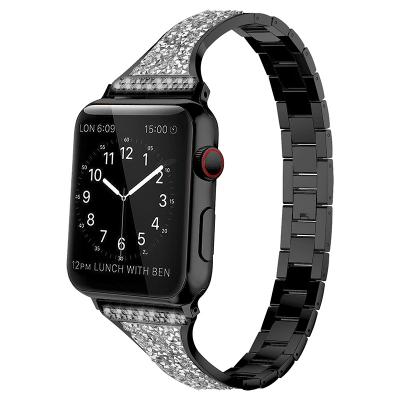 China Fashion Bling Strap Watch Band For Apple Watch 44mm 45mm Jewelry Watch Replacement Strap For iwatch Series 6/7 for sale