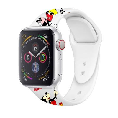 China Fashion Cartoon For Apple Watch Band 38mm/40mm/42mm/44mm Mouse Band Buckle Watch Strap for sale