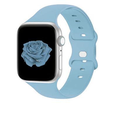 China Fashion Wholesale Price Silicone Rubber Strap Silicone Smart Watch Band For Apple Watch Strap 38mm 42mm 40mm 44mm for sale