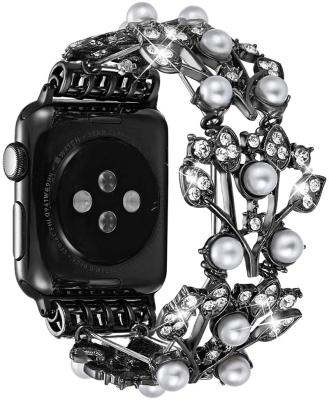 China Fashion Bling Crystal Women Watch Strap For Apple Watch 40mm 44mm Replacement For iWatch 38mm 42mm for sale