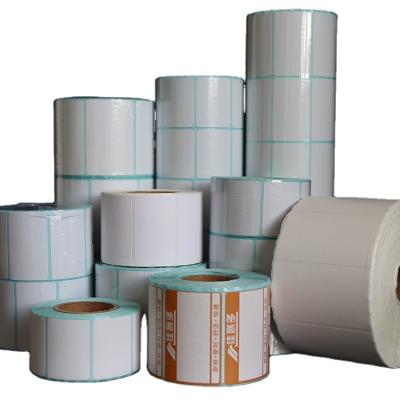 China Excellent Quality 100x150mm Label Paper Roll Heat Sensitive Sticker 300/350/500 Sheets/Roll Sticker Self Adhesive Direct Thermal Shipping Label for sale