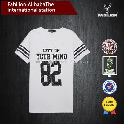 China 2016 summer new wear tide male anti-pilling round collar printed letters men T-shirts wholesale Thailand for sale