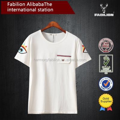 China OEM China Supplier Bulk Buy Anti-pilling Clothing, Men's White Organic Cotton Fancy Printed T-Shirt for sale