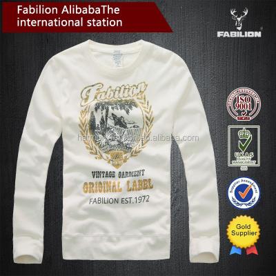 China China wholesale alibaba anti-pilling high quality cotton printed long sleeve men's T-shirt for sale