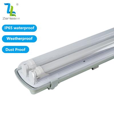 China New Design Hot Sale School Protective Device IP54 IP65 Indoor Lighting Waterproof ABS PC T8 Led Tri Proof Fixture Light for sale