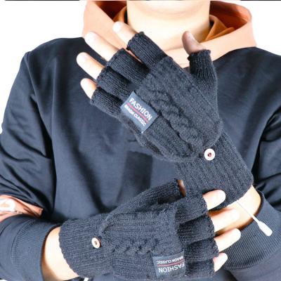 China Hand Keep Warm Winter USB Charging Double Sides USB Double Sides Heating Needle Touch Screen Finger Knitted Mittens for sale