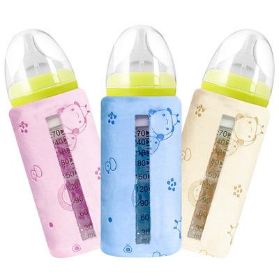 China Diamond Velvet Visible Bottle Scale Easy to Carry Diamond Velvet Material USB Constant Temperature Infant Bottle Preservation for sale