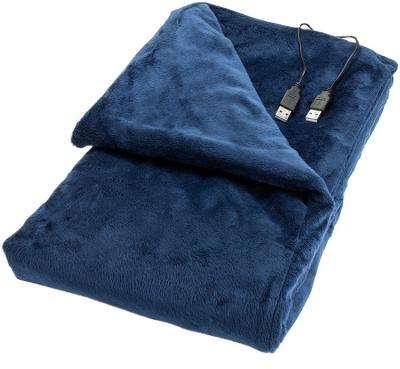 China 24v Portable Portable Blue USB Heated Electric Shawl USB Blanket for sale