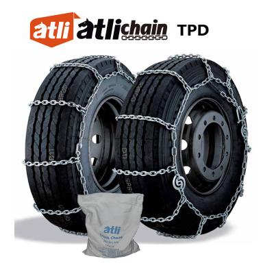 China Atlichain Steel Winter Driving TUV/GS Car Snow Chains Onorm Galvanized Cable Steel Truck Snow Tire Chains for sale