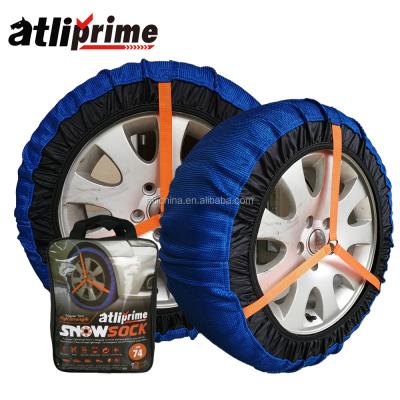 China Polyester Atliprime Fiber Traction Snow Quick Rising Auto Sock, Textile Anti Skid Snow Tire Cover, Fabric Textile Snow Warp for sale