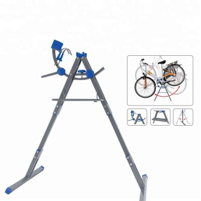 China Atliprime New Arrival RR5618 Bike Work Step Ladder Foldable Adjustable Bicycle Stand Repair Stand for sale