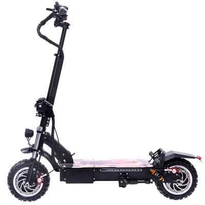 China 2022 13 Inch Powerful Unisex Folding Electric Scooter 6000W 60v 72 v Dual Motor Electric Scooter Adult High Quality Bike for sale