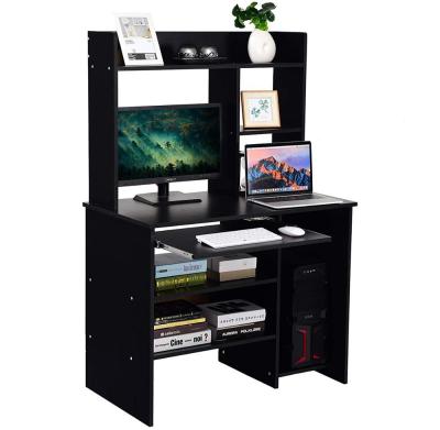 China Modern Computer Desk With Storage Bookshelf Study Writing Home Office Desk With Keyboard Tray Modern Wooden Desk With Desk for sale