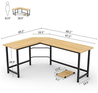 China Modern Corner Studio Desk Steel Wood Computer Desk PC Table PC Desk for sale