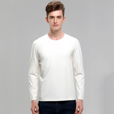 China New 2021 Drop Men's Neutral Style Crewneck Long Sleeve T-shirt Solid Color Trend T-shirt Men's Shirt for sale