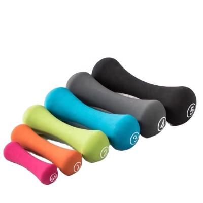 China Hot Sale Eco-friendly Colored Dumbbell Paint-baked Dumbbell Weight Lifting Neoprene Vinyl Dumbbell for sale