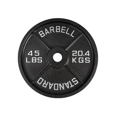 China Universal Cast Iron Cast Iron Plate Weight Plate Classic Barbell Weight for sale