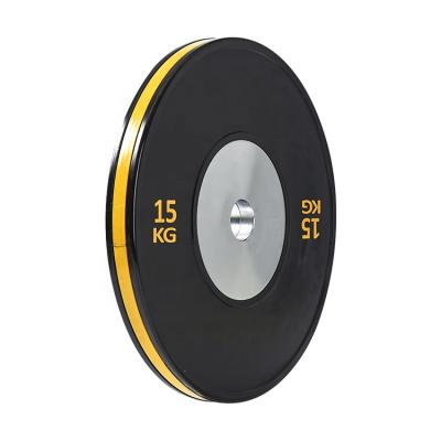 China Long Lasting Durable Color Rubber Competition Weight Bumper Plate 20kg 15kg 10kg for sale