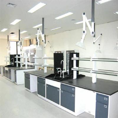 China Commercial furniture 19mm phenolic laminate worktop with epoxy resin powder coated metal cabinet used for lab en venta