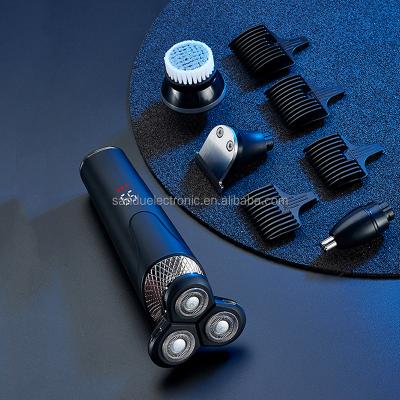 China Best Quality Triple Blade Men's Grooming Set 3 in 1 Multifunctional Waterproof Electric Razor USB Rechargeable Electric Shaver for sale