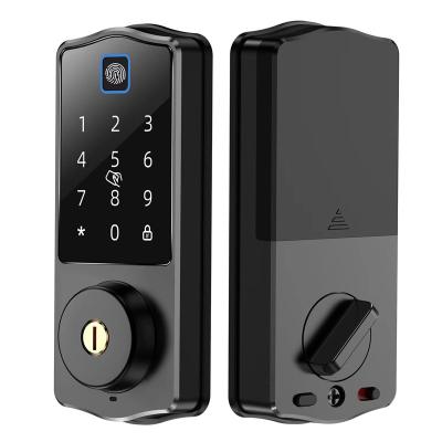 China 2022 Tuya Zinc Alloy Hot APP Fingerprint Password Digtal Smart Door Lock for sale