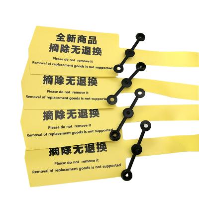 China Other Customized Anti-counterfeit PVC Anti-adjustment Disposable Bag Anti-theft Soft Tag for sale