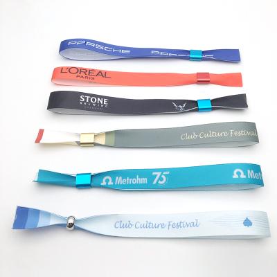 China Polyester Fabric Sublimation Fabric Wristband Customized Fabric Wristbands for sale