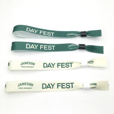 China Custom elastic ribbon fabric wristband for music festival for sale