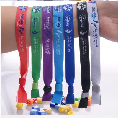 China China Cheap Disposable Lock Custom Woven Wristband for sale