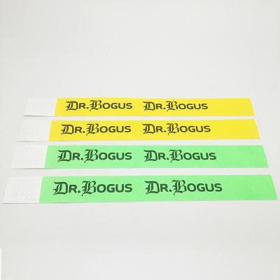 China Tyvek Paper Waterproof Customized Tearproof Business Tyvek Paper Wristband for sale