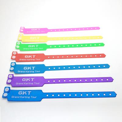 China China Various Colors One Time Use Customized Soft Plastic Wristbands for sale