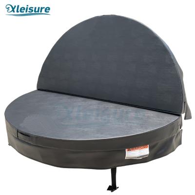 China Outdoor Furniture Best Insulation Performance Customized Waterproof Spa Cover Feature , Luxury Leather PVC Hot Tub Spa Cover For Acrylic Spa for sale