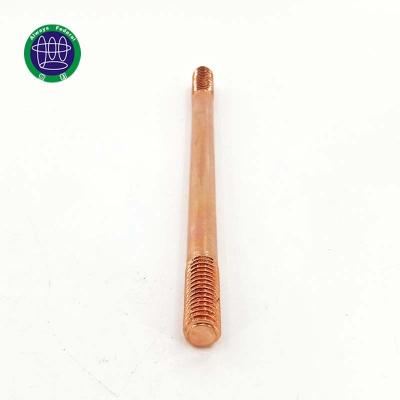 China Steel Layer And Core 16mm Zinc Copper Bonded Steel Pointed Grounding Rod for sale