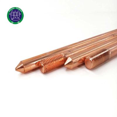 China Copper Layer And Steel Core Solid Copper Ground Rods for sale