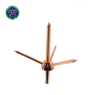 China Pure Copper Or Copper Clad Steel Satellite ESE Lighting Protector Lighting Rod for sale