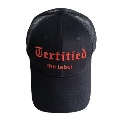 China breathable & Chinese manufacture factory raincoat customized European and American style customized patch embroidery logo cotton six-panel trucker for sale