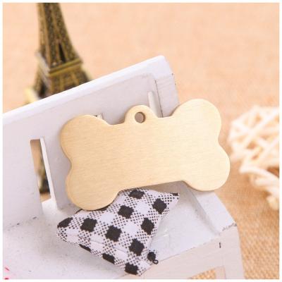 China Customized Hot Sales Quality Solid Logo Stainless Steel Customized Military Sublimation Pets ID Collar Metal Dog Bone Blank Tags for sale